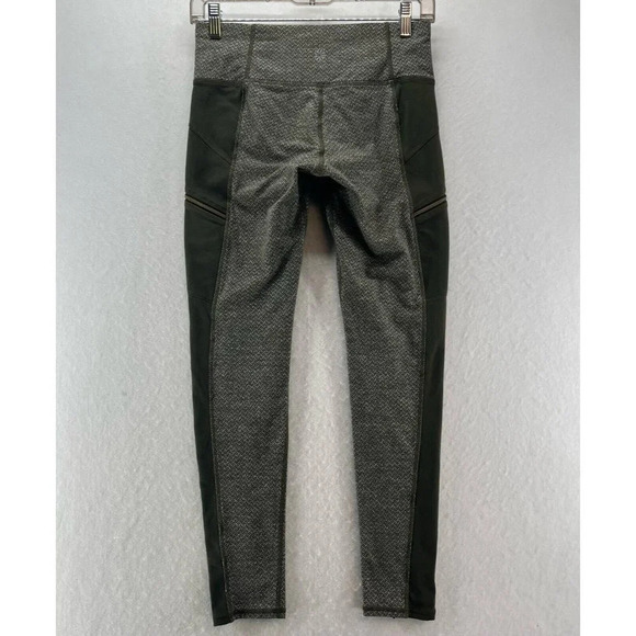 Athleta Leggings Womens Size XS Criss Cross Drifter Tight Workout Green - Picture 2 of 11